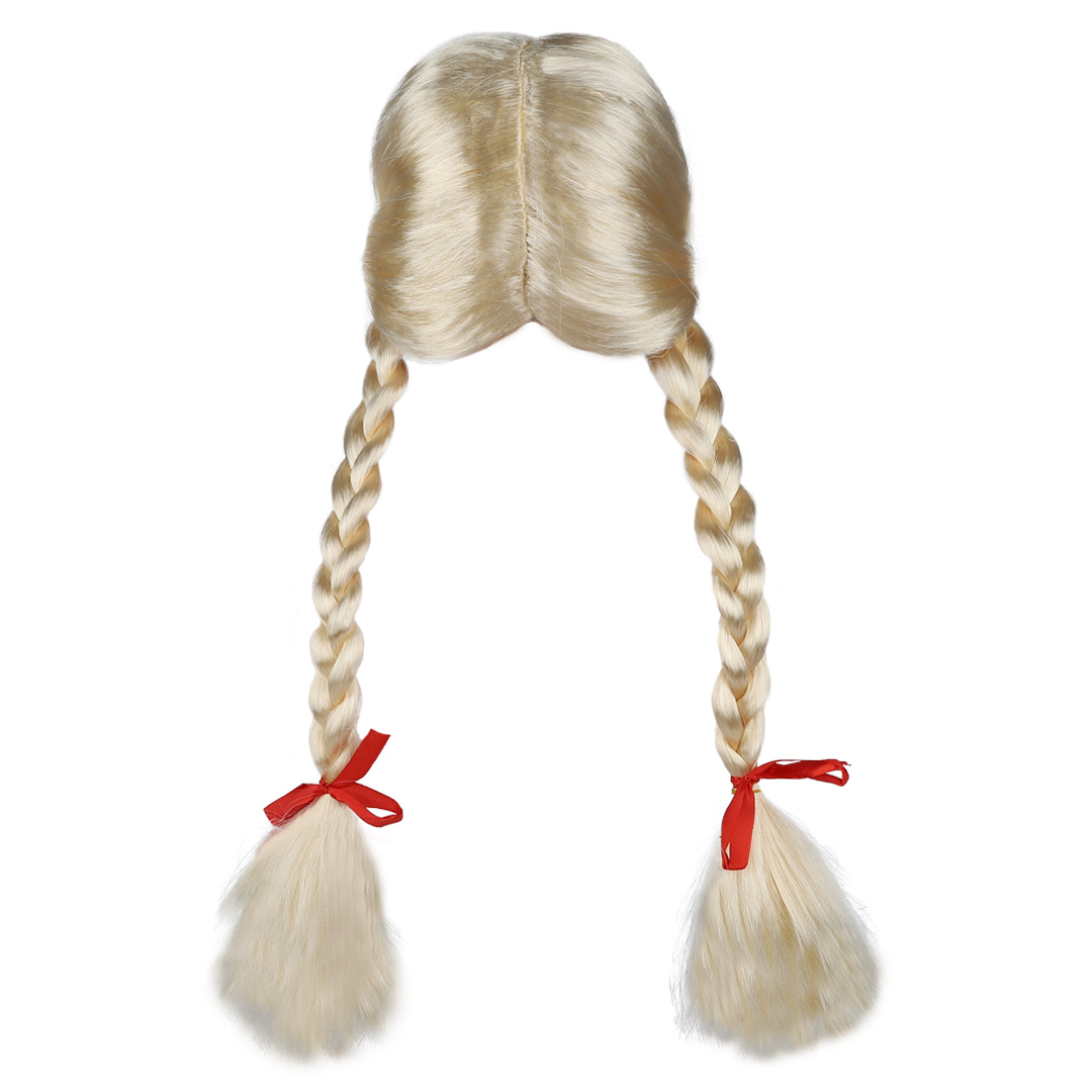 Парик карнавальный, 180 гр, Длинные косы, Натуральный блонд, 1 шт. в упак. 