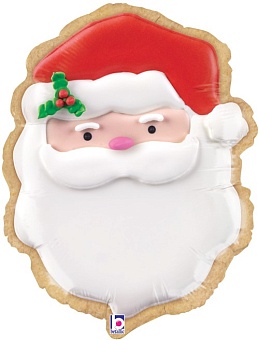Шар (24'/61 см) Фигура, Новогоднее печенье, Дед Мороз, 1 шт.